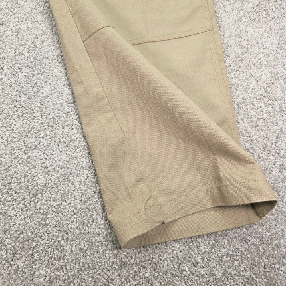 Dickies Flex Mens Cargo Pants 42x30 Khaki Tan Straight Leg Work Trousers WP849DS